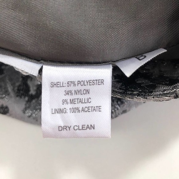 Loft Pencil Skirt Animal Print Silver Black 8 - Picture 7 of 9